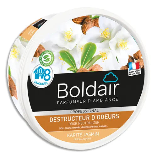 BOLDAIR Pot 300g Gel destructeur d'odeurs parfum Karité Monoï