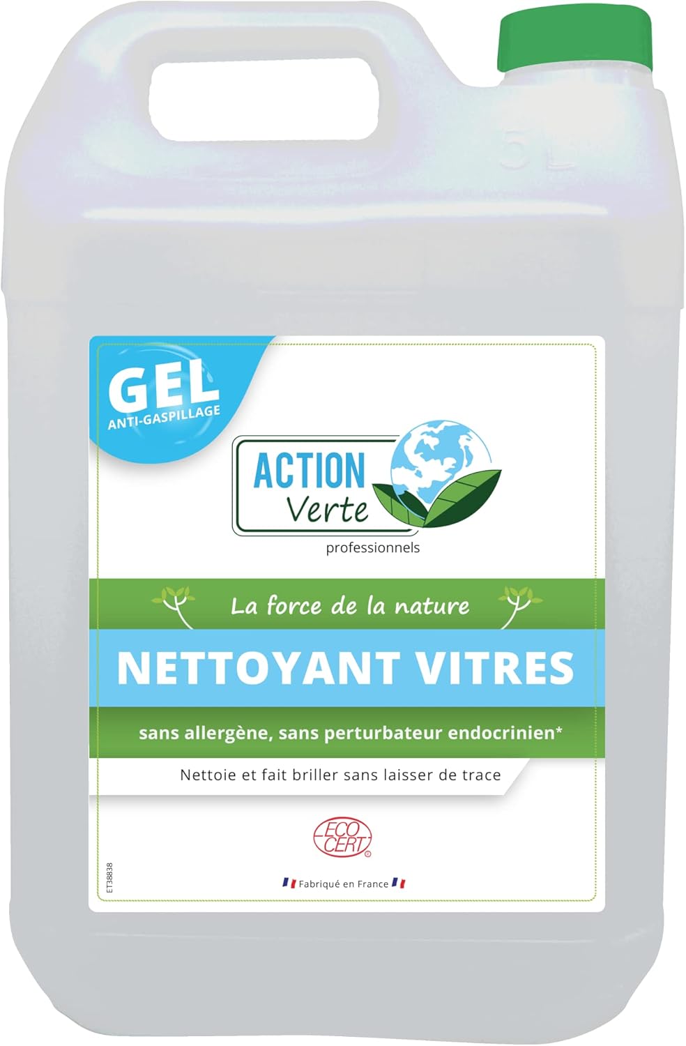 Gel nettoyant vitres ecocert - 5L