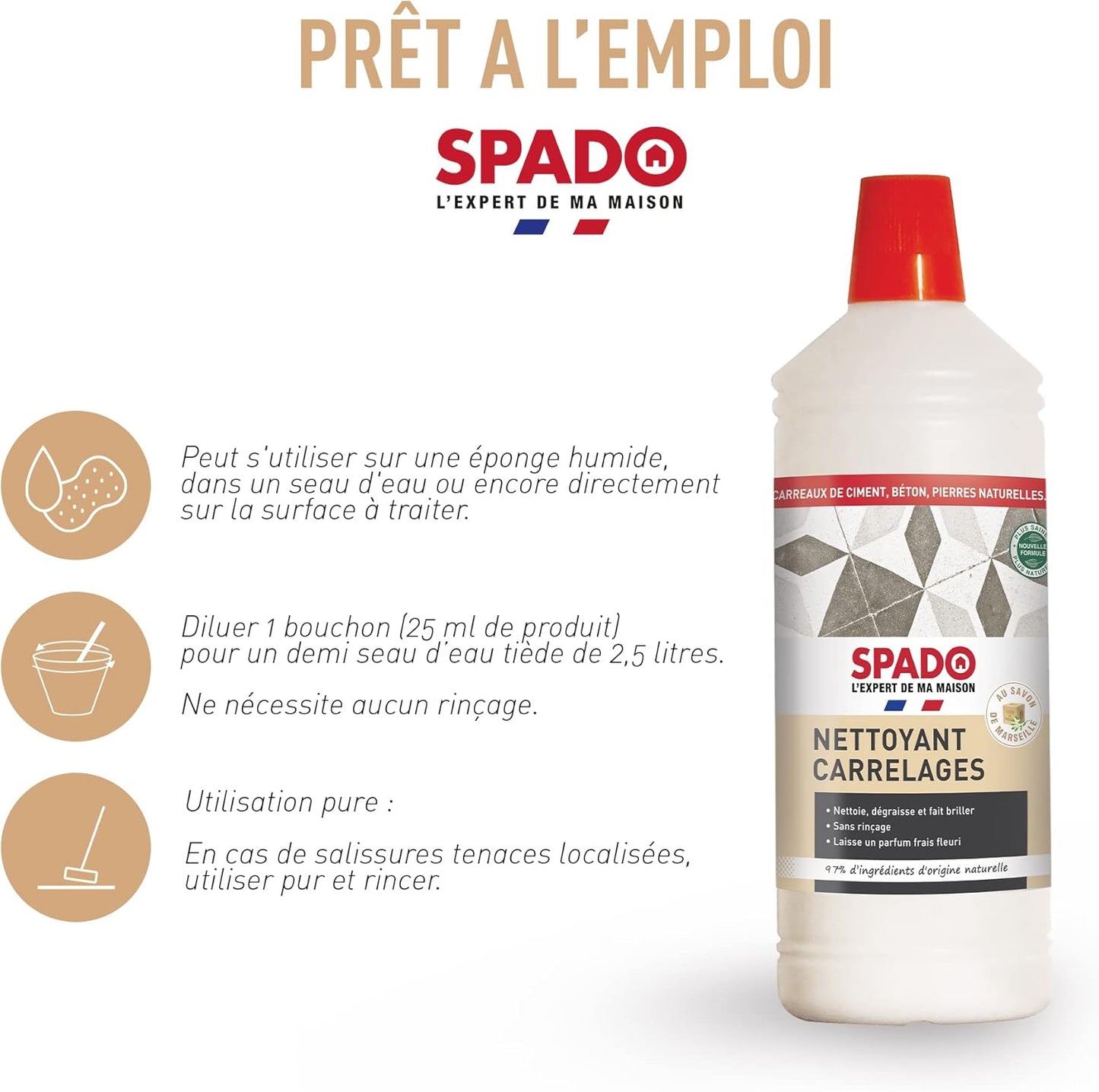 SPADO NETTOYANT AU SAVON DE MARSEILLE