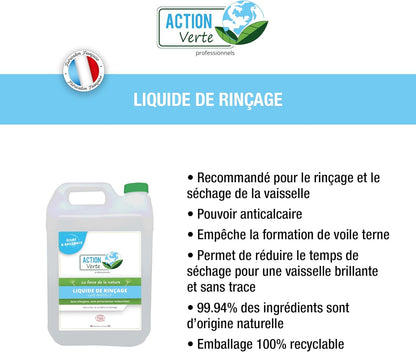 ACTION VERTE LIQUIDE VAISSELLE MAIN HYPOALLERGENIQUE 5L