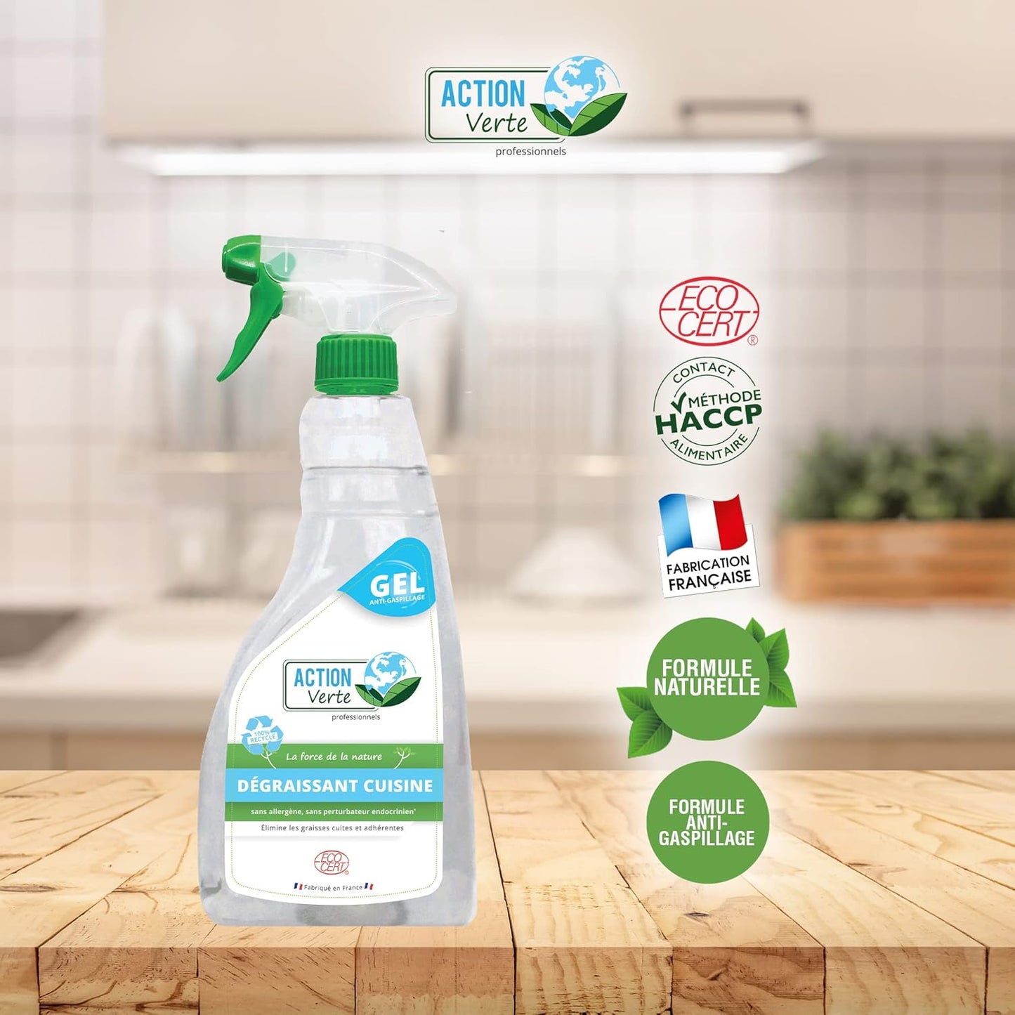 Gel dégraissant cuisine ECOCERT - 750ml