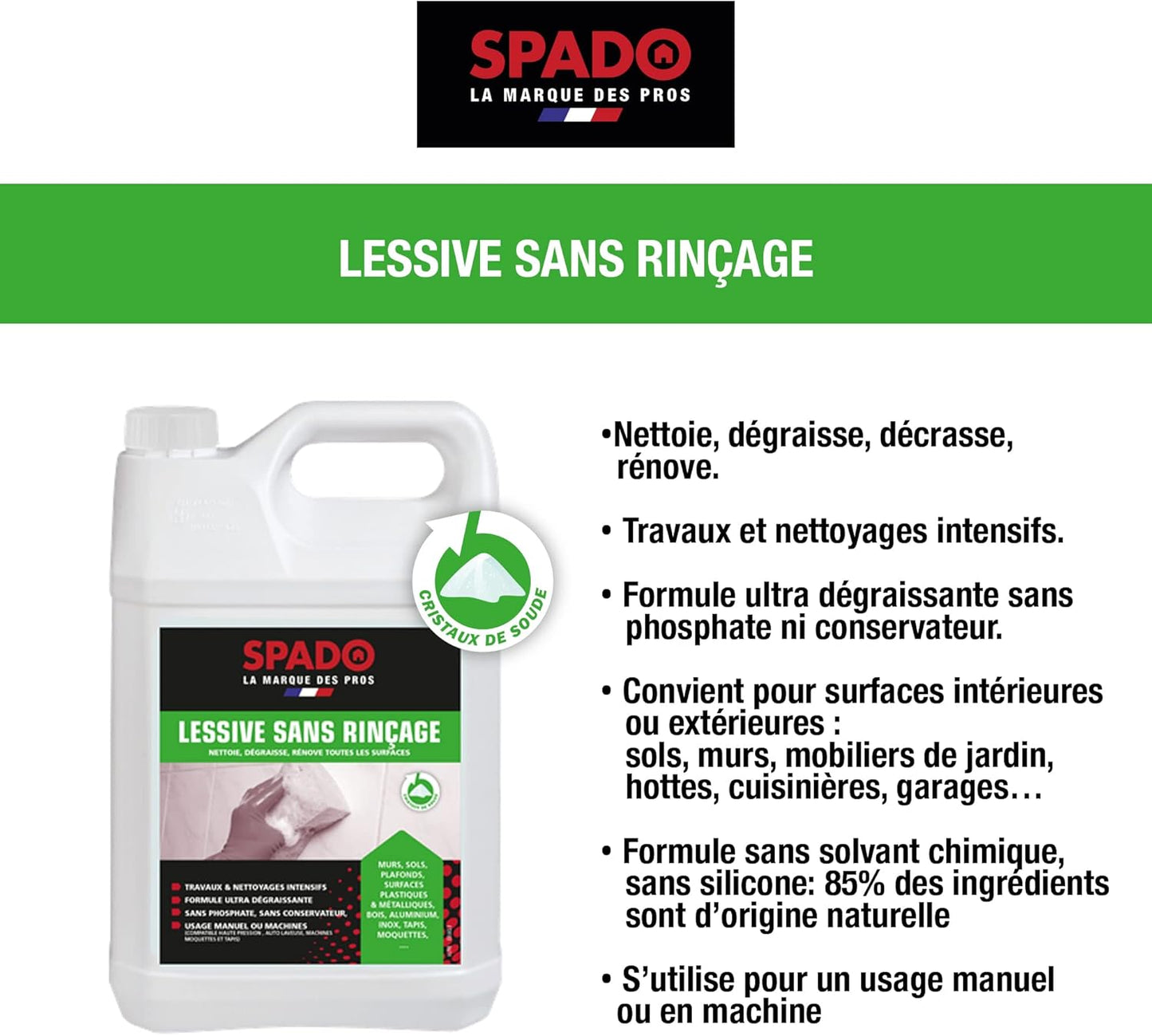 Lessive gros travaux sans rinçage - 5L