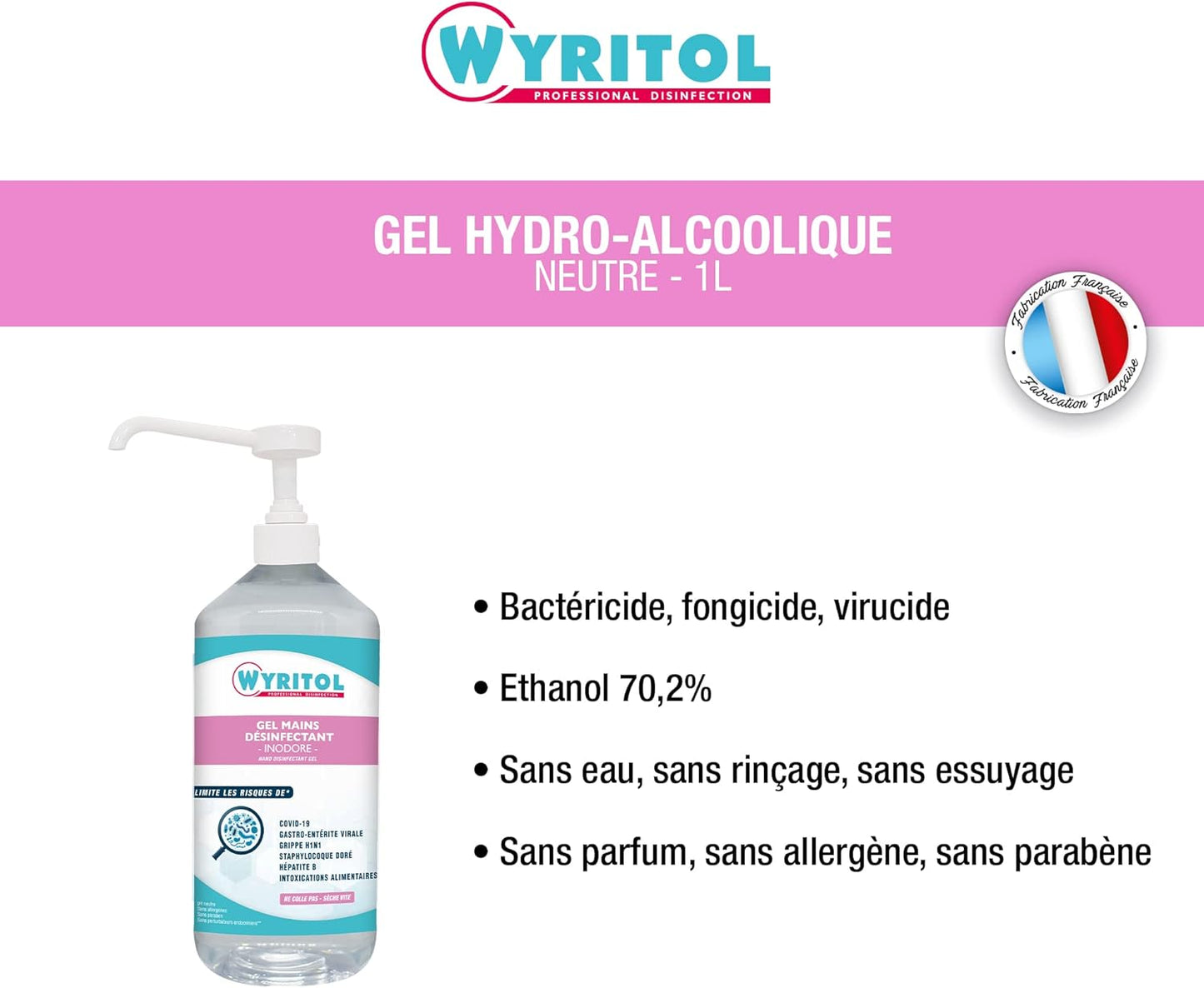 WYRITOL GEL HYDRO-ALCOOLIQUE 300ml