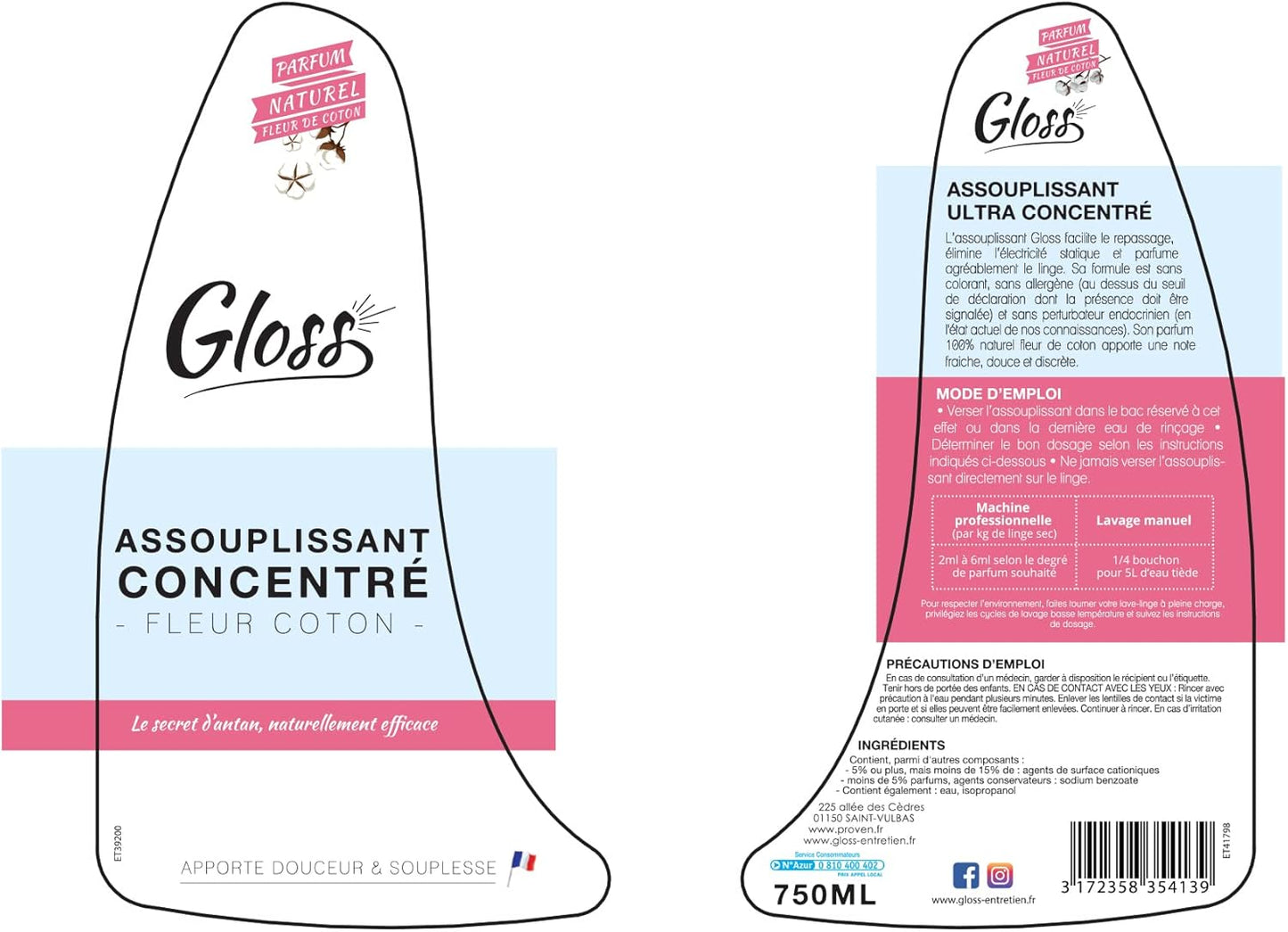 GLOSS ASSOUPLISSANT ULTRA CONCENTRE FLEUR DE COTON