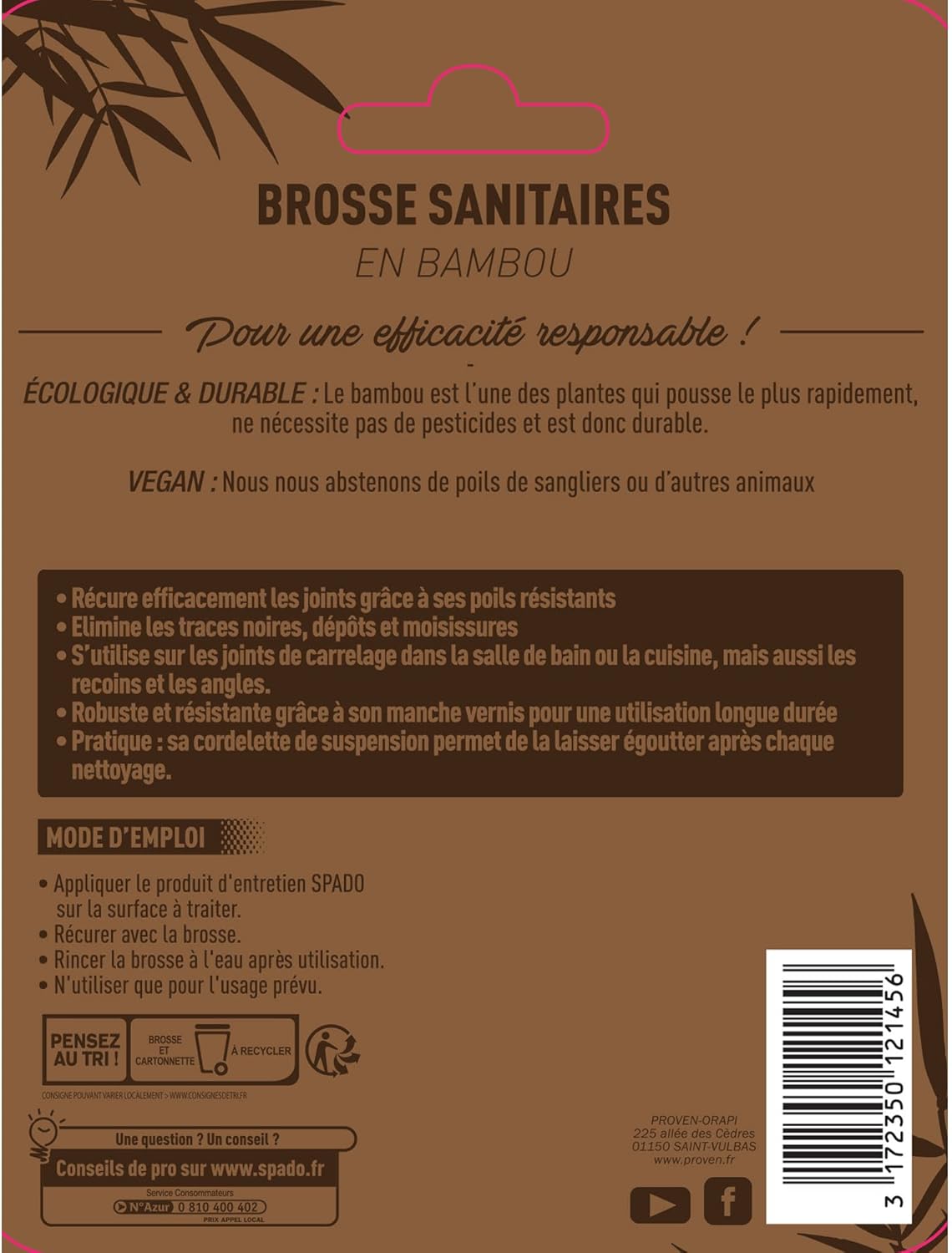 SPADO BROSSE SANITAIRES EN BAMBOU