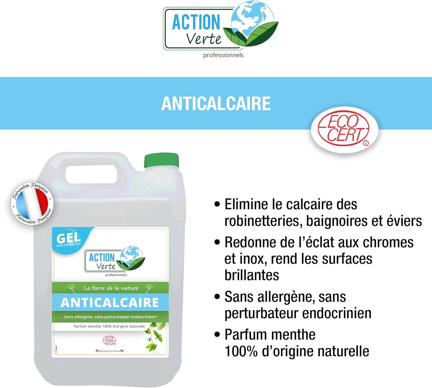 Action Verte anticalcaire Ecocert 750ml