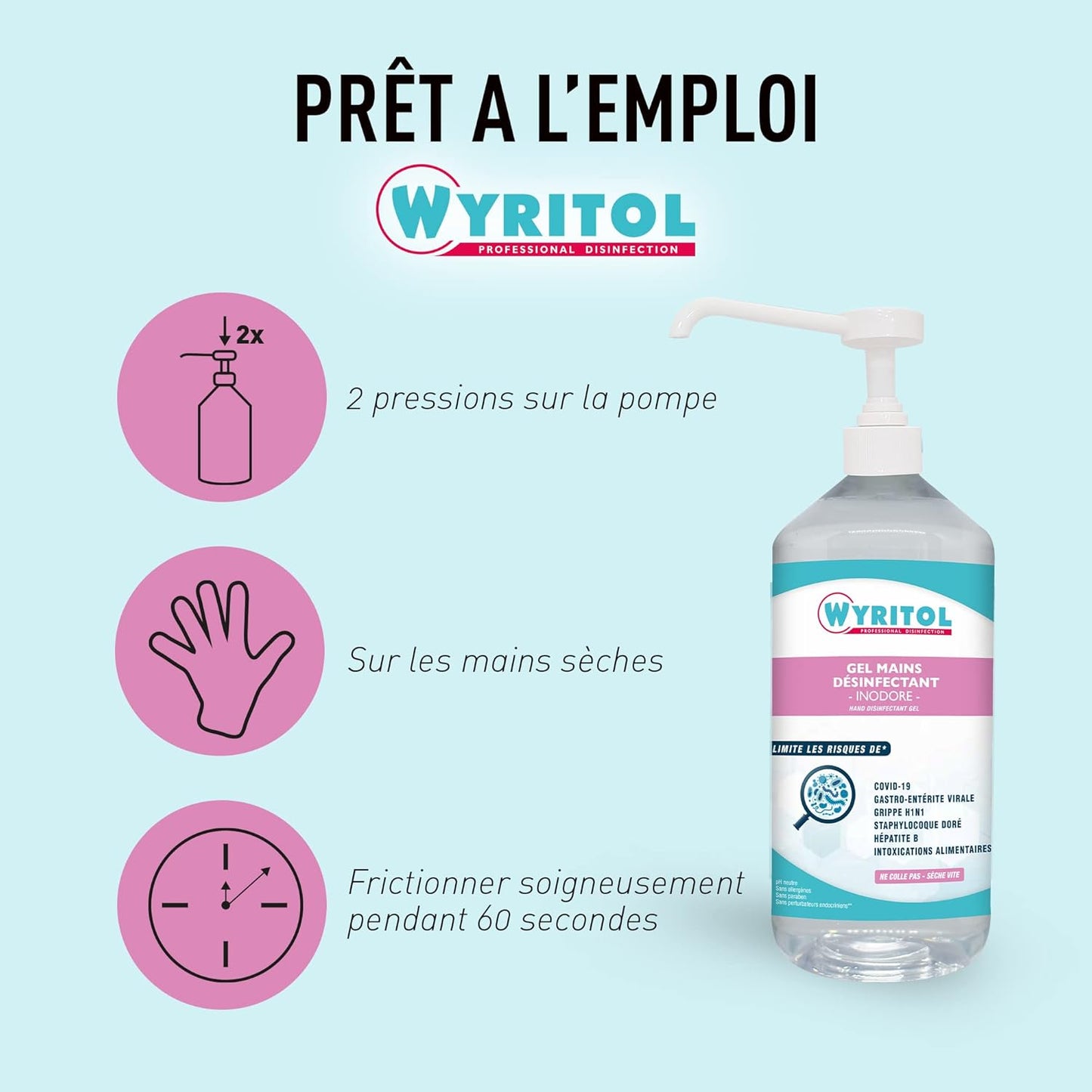 WYRITOL GEL HYDRO-ALCOOLIQUE 300ml