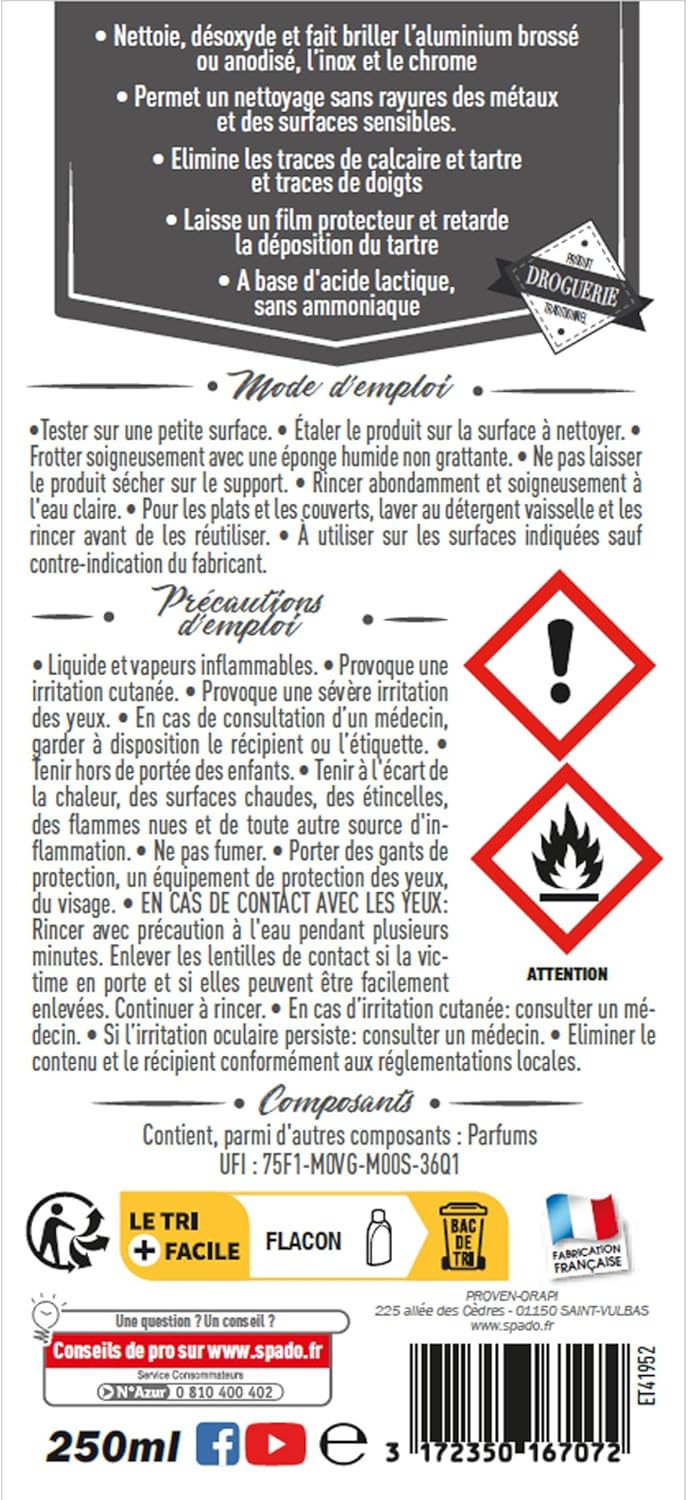 SPADO NETTOYANT MULTI-MÉTAUX