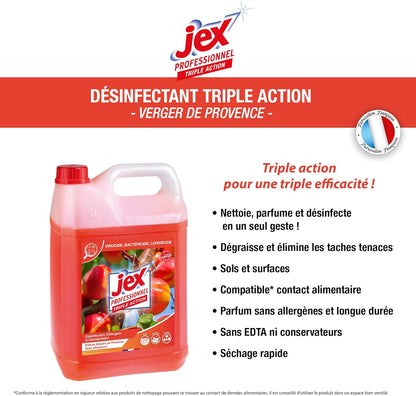 JEX PROFESSIONNEL EXPRESS DÉSINFECTANT TRIPLE ACTION VERGERS DE PROVENCE