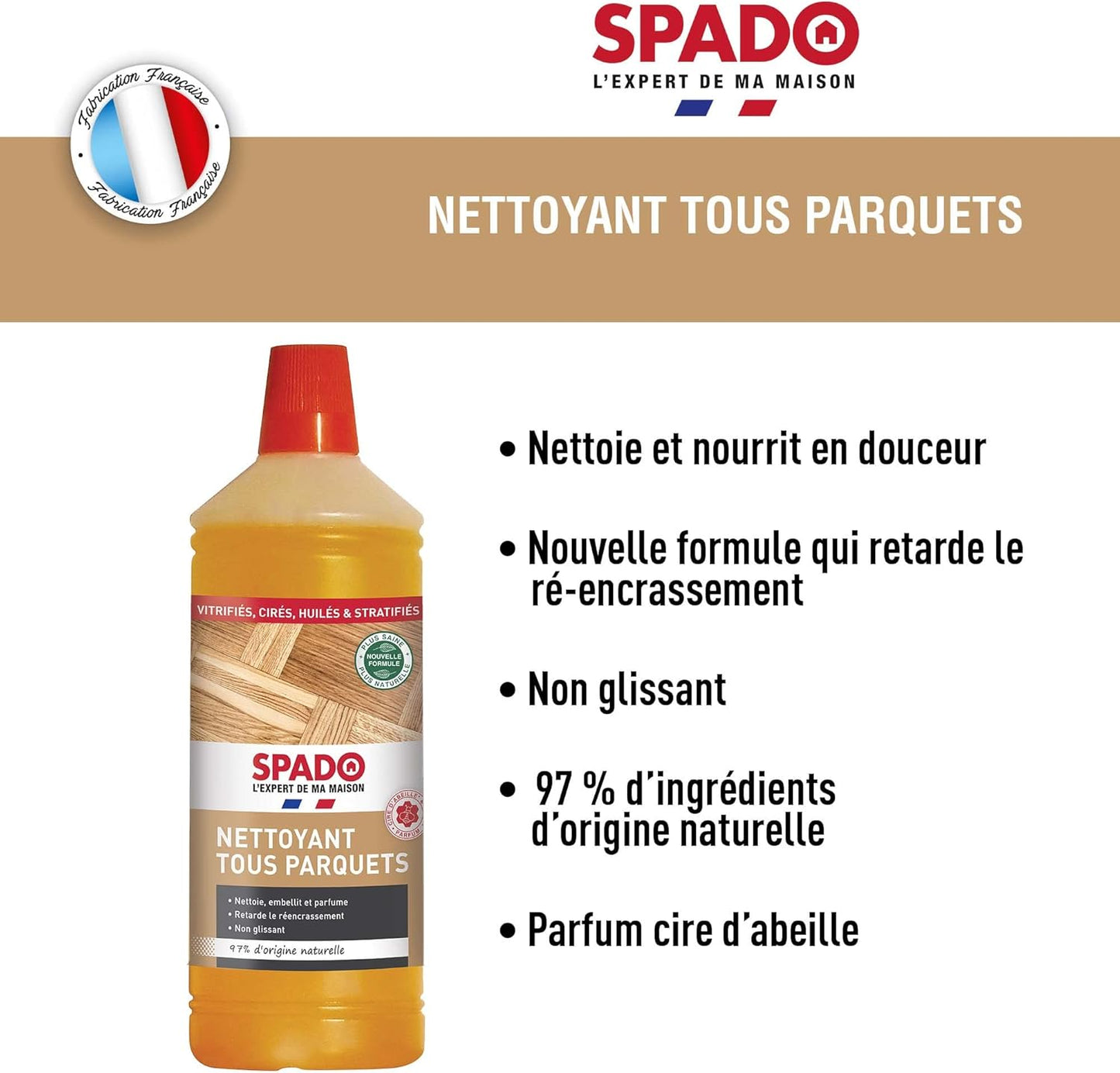 Nettoyant parquets flacon Spado 1L