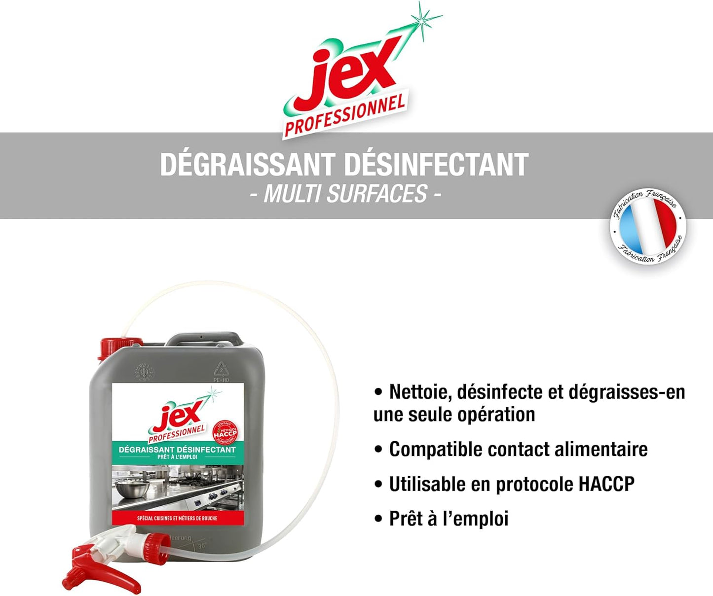 JEX PROFESSIONNEL DÉGRAISSANT DÉSINFECTANT