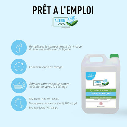 ACTION VERTE LIQUIDE VAISSELLE MAIN HYPOALLERGENIQUE 5L