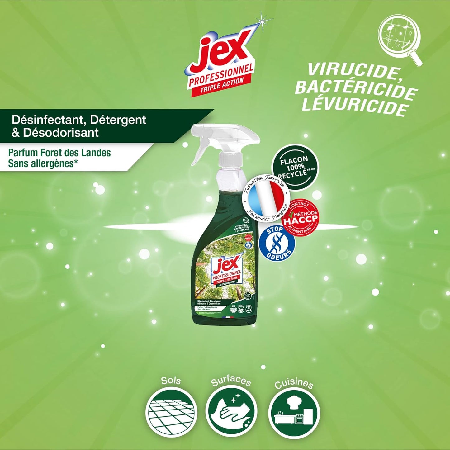 Jex Pro désinfectant Triple Action prêt à l'emploi - 750 mL