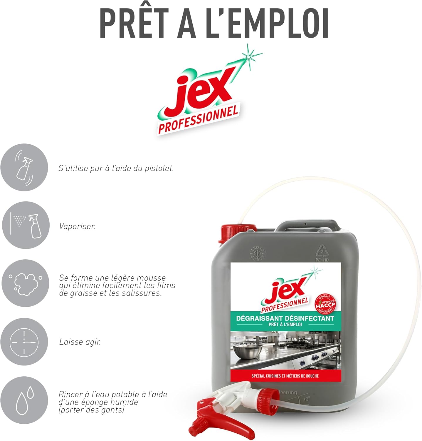 JEX PROFESSIONNEL DÉGRAISSANT DÉSINFECTANT