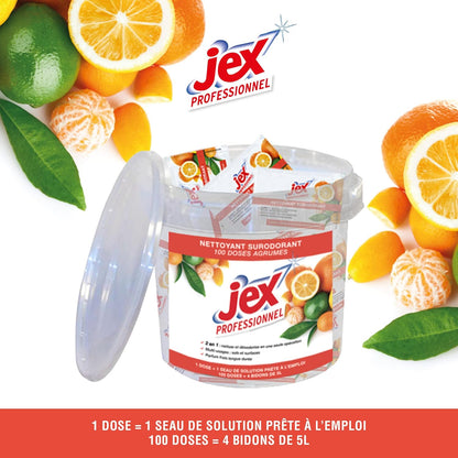 JEX PROFESSIONNEL DOSES NETTOYANTES SURODORANTES AGRUMES