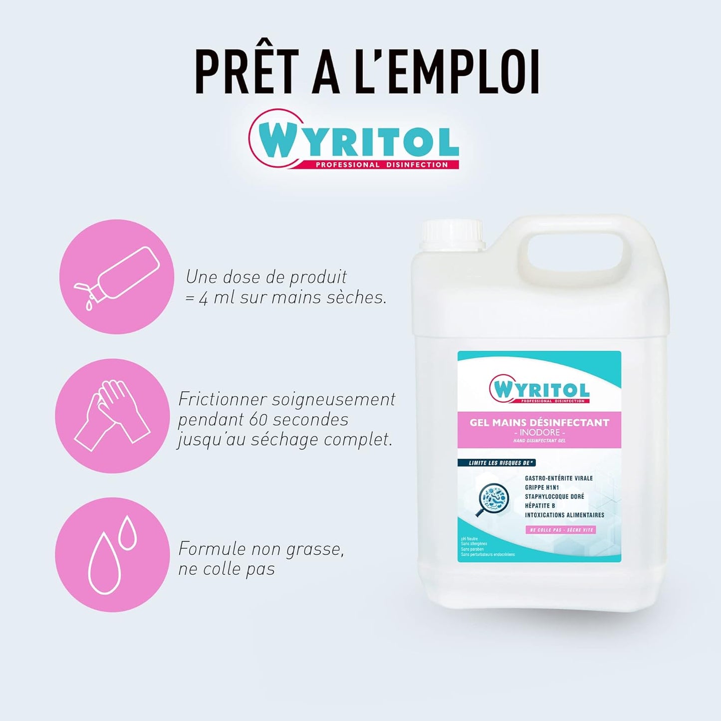 WYRITOL GEL HYDRO-ALCOOLIQUE 5L