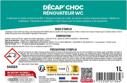 SPADO DÉCAP' CHOC RÉNOVATEUR WC 1L