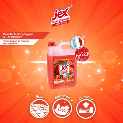 JEX PROFESSIONNEL EXPRESS DÉSINFECTANT TRIPLE ACTION VERGERS DE PROVENCE