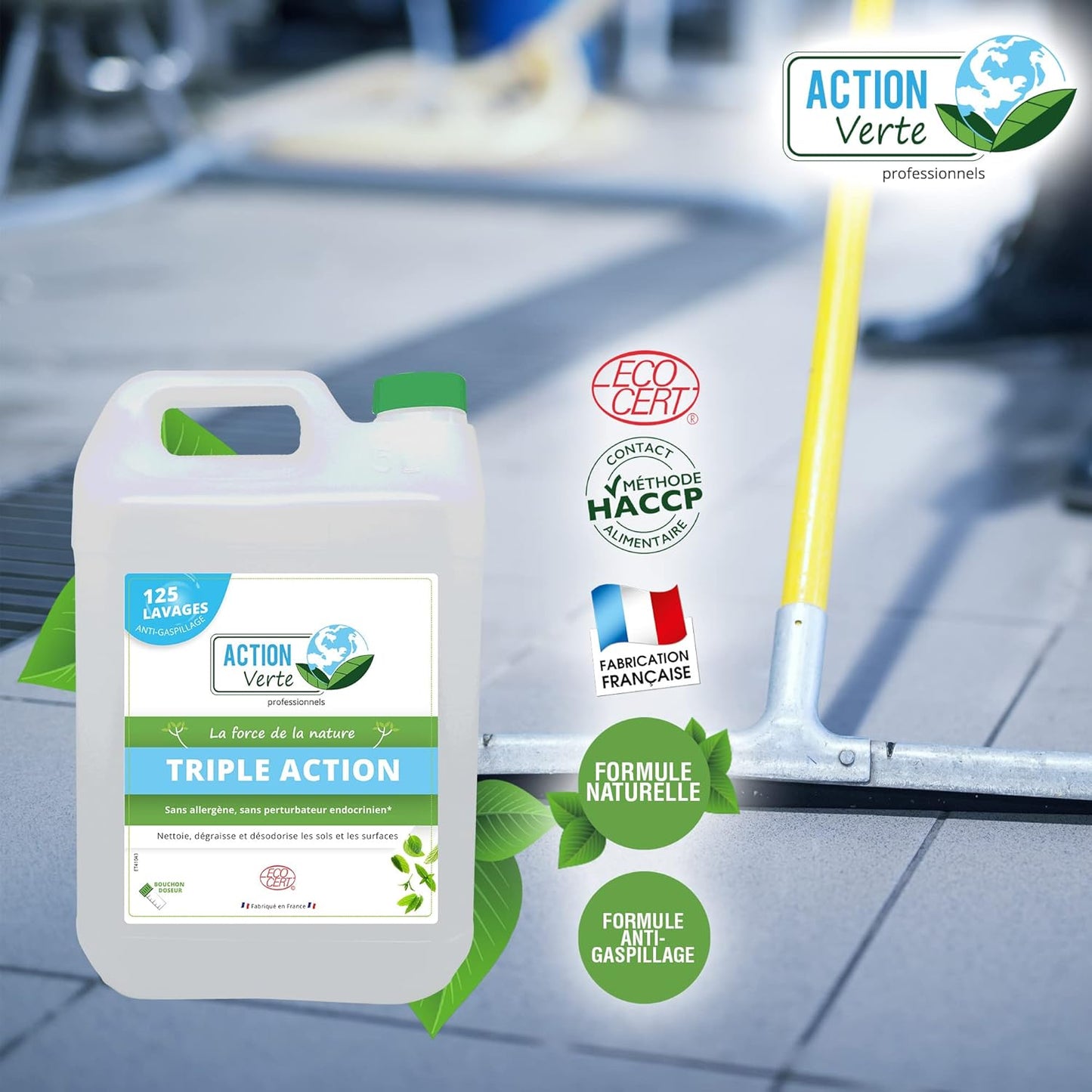 ACTION VERTE TRIPLE ACTION SOLS ET SURFACES MENTHE