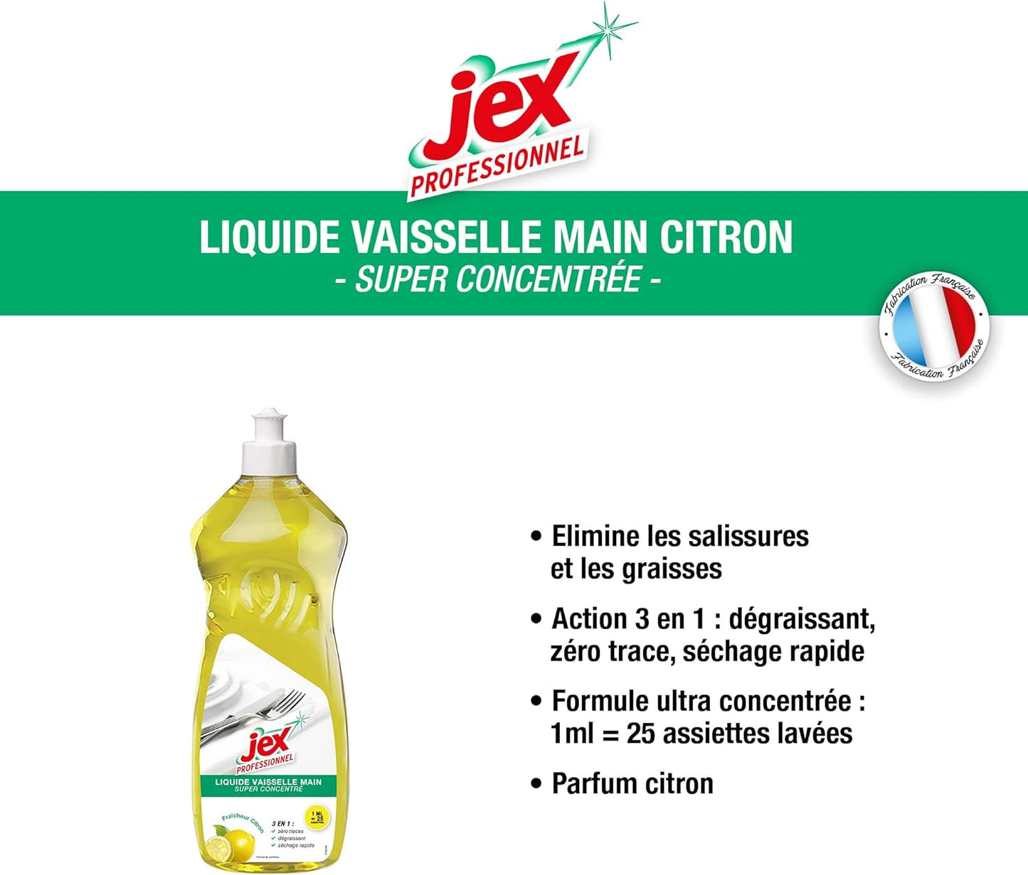 JEX PROFESSIONNEL LIQUIDE VAISSELLE MAIN CITRON