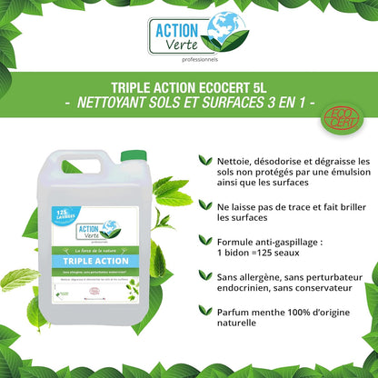 ACTION VERTE TRIPLE ACTION SOLS ET SURFACES MENTHE