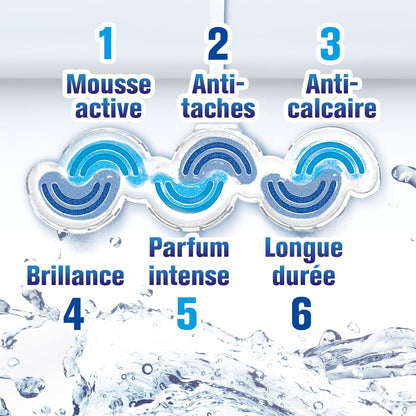 HARPIC Bloc WC Activ Fresh 6 actions pour cuvettes parfum marine