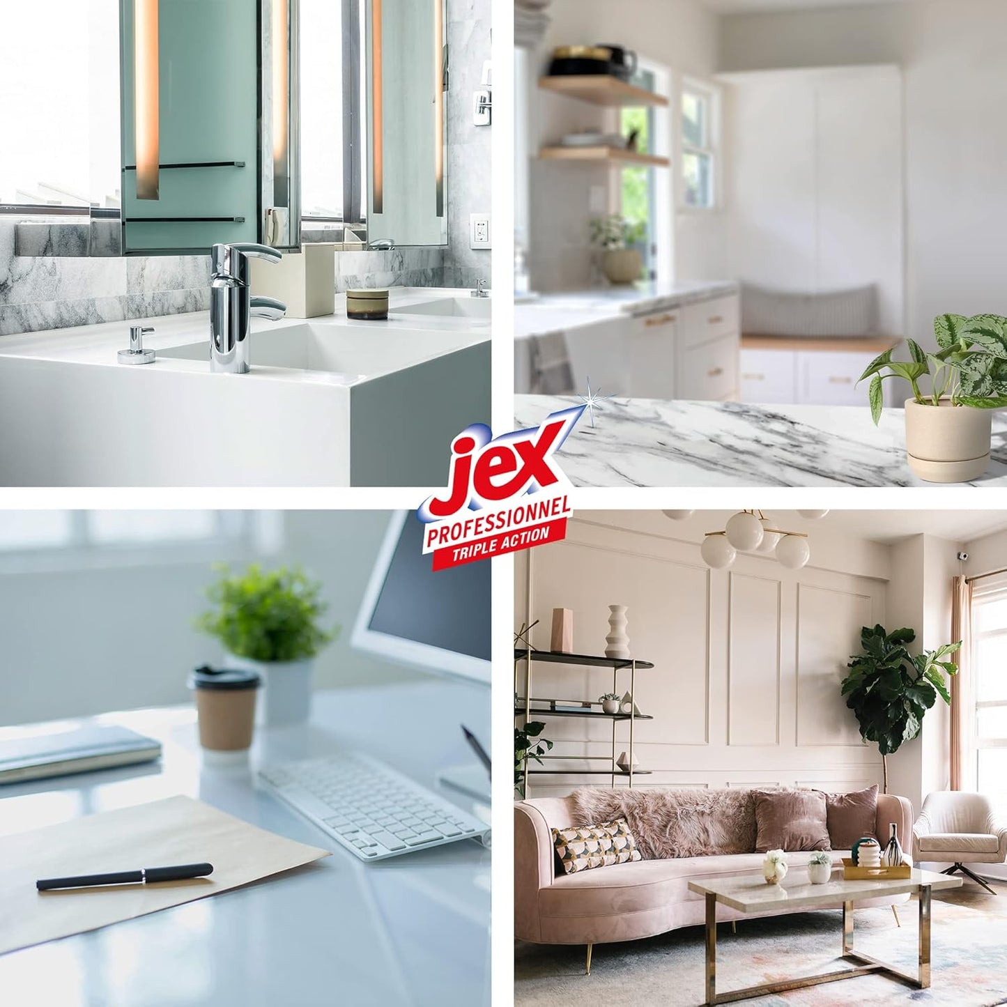 JEX PROFESSIONNEL EXPRESS DÉSINFECTANT TRIPLE ACTION VERGERS DE PROVENCE