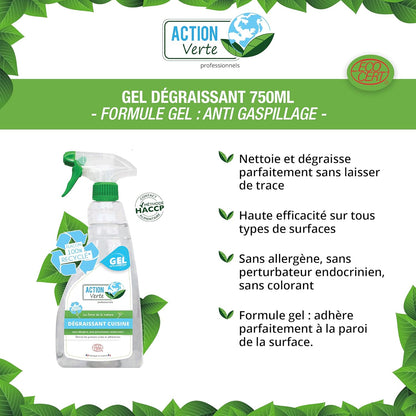 Gel dégraissant cuisine ECOCERT - 750ml