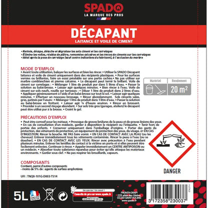 Décapant laitance & voile de ciment - 5L