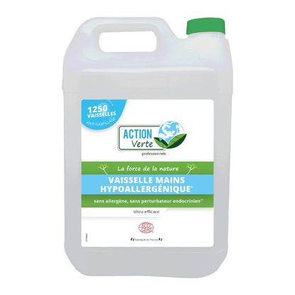 ACTION VERTE LIQUIDE VAISSELLE MAIN HYPOALLERGENIQUE 5L