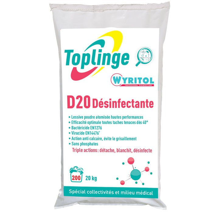 TOPLINGE WYRITOL LESSIVE POUDRE D20 DÉSINFECTANTE