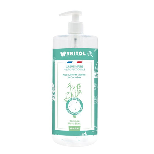 WYRITOL CRÈME MAINS HYDRO-ALCOOLIQUE BAMBOU MUSC BLANC 500ml