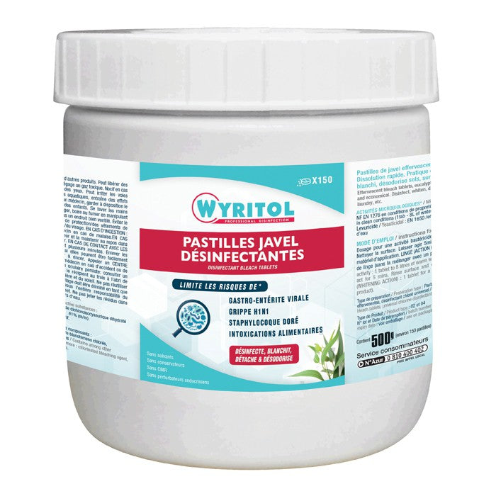 WYRITOL PASTILLES JAVEL EFFERVESCENTES PARFUM EUCALYPTUS