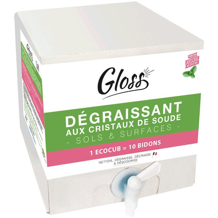 GLOSS ECOCUB NETTOYANT DÉGRAISSANT SOLS ET SURFACES